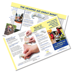 Download Hearing Aid Sweat Band&trade; Product Brochure (PDF format)