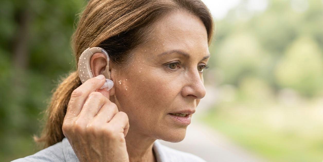 Hearing aid protection accessories designed to reduce sweat exposure and improve device care Hearing aid protection accessories designed to reduce sweat exposure and improve device care