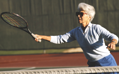BUY Your Own Today! - Customer Testimonials for the ORIGINAL Hearing Aid Sweat Band™ - Great for high-perspiration activities and being outside during inclement weather - Tennis Player